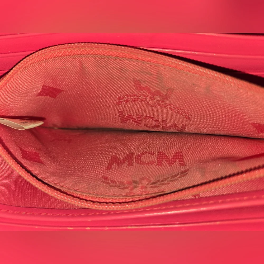 MCM Visetos Pink and Tan Zippy Wallet - Picture 11 of 14